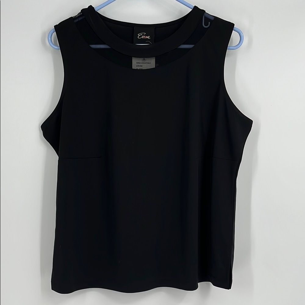Vintage Deadstock Emme Black Sleeveless Women's Top